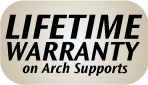 Lifetime Warranty on Arch Support